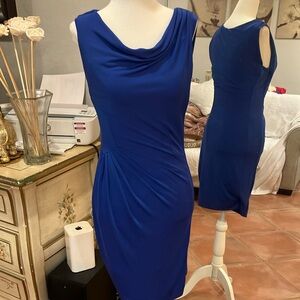 Fitted Blue Sleeveless Dress